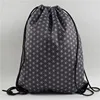 Recycle silk printing promotion polyester drawstring backpack bag