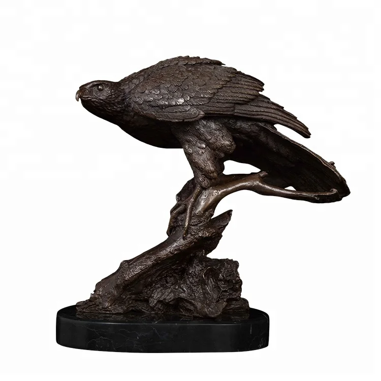 

DW-008 Antique Bronze Animal Bird Art Decor Wild Animal Bird On Tree Statue Sculpture Beauty Bird Figurines For Home Desk Decor