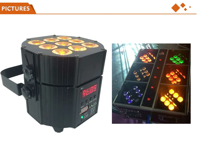 Rgbw+uv 6in1 Battery Powered Led Par Can Uplight Dmx Wedding Party Led
