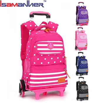 6 wheel trolley school bag