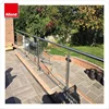 Good quality balcony/commercial place railing with polished finish stainless steel post glass railing