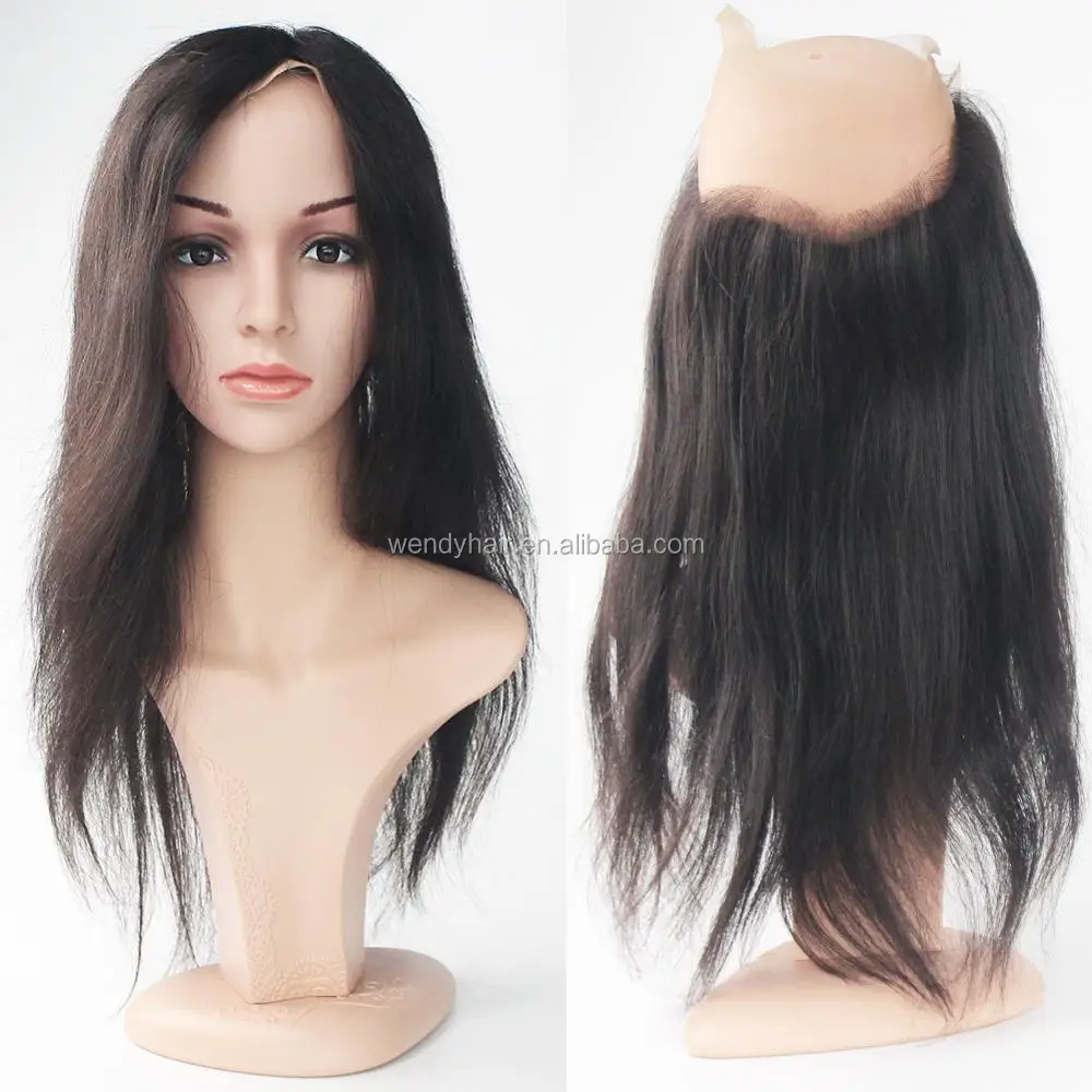 

Newest malaysian hair virgin hair vendors 360 closure, Natural color #1b