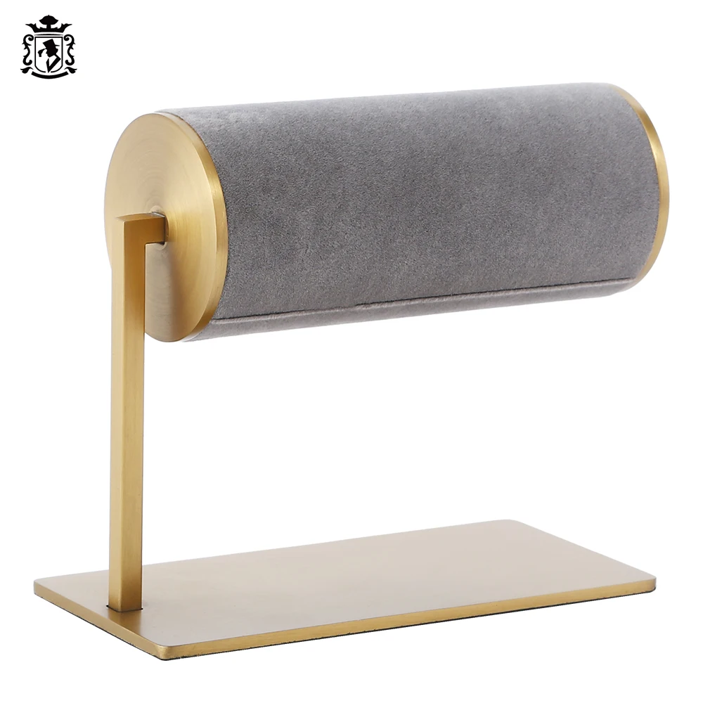 High-end Custom Metal And Suede Jewelry Bracelet Display Counter Top