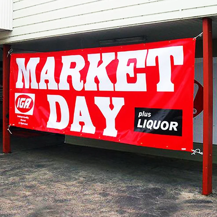 Custom indoor/outdoor professional brand vinyl hanging scroll street banner for sale