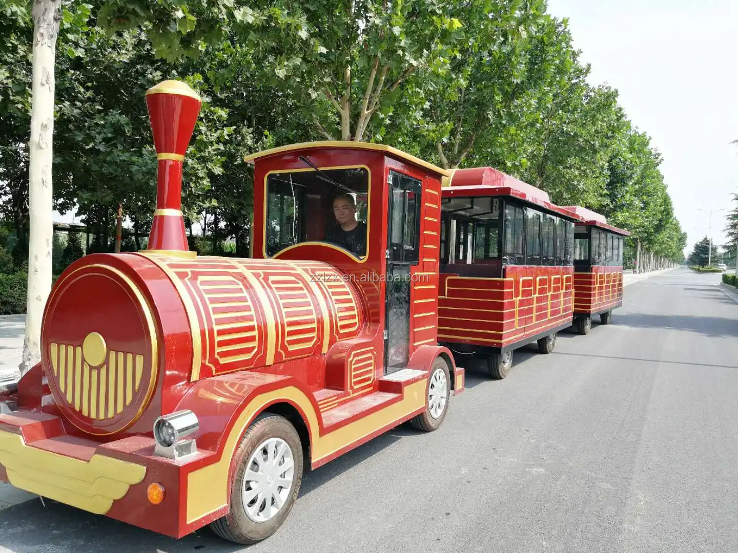 Parc Attractions Amusement Park Train Rides Trackless Tram For Sale ...