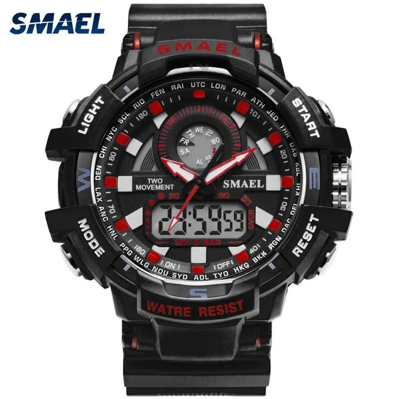 

SMAEL Smart Watch 1557A Dual Display Wristwatch Sports Electronic Watch, 6 colors