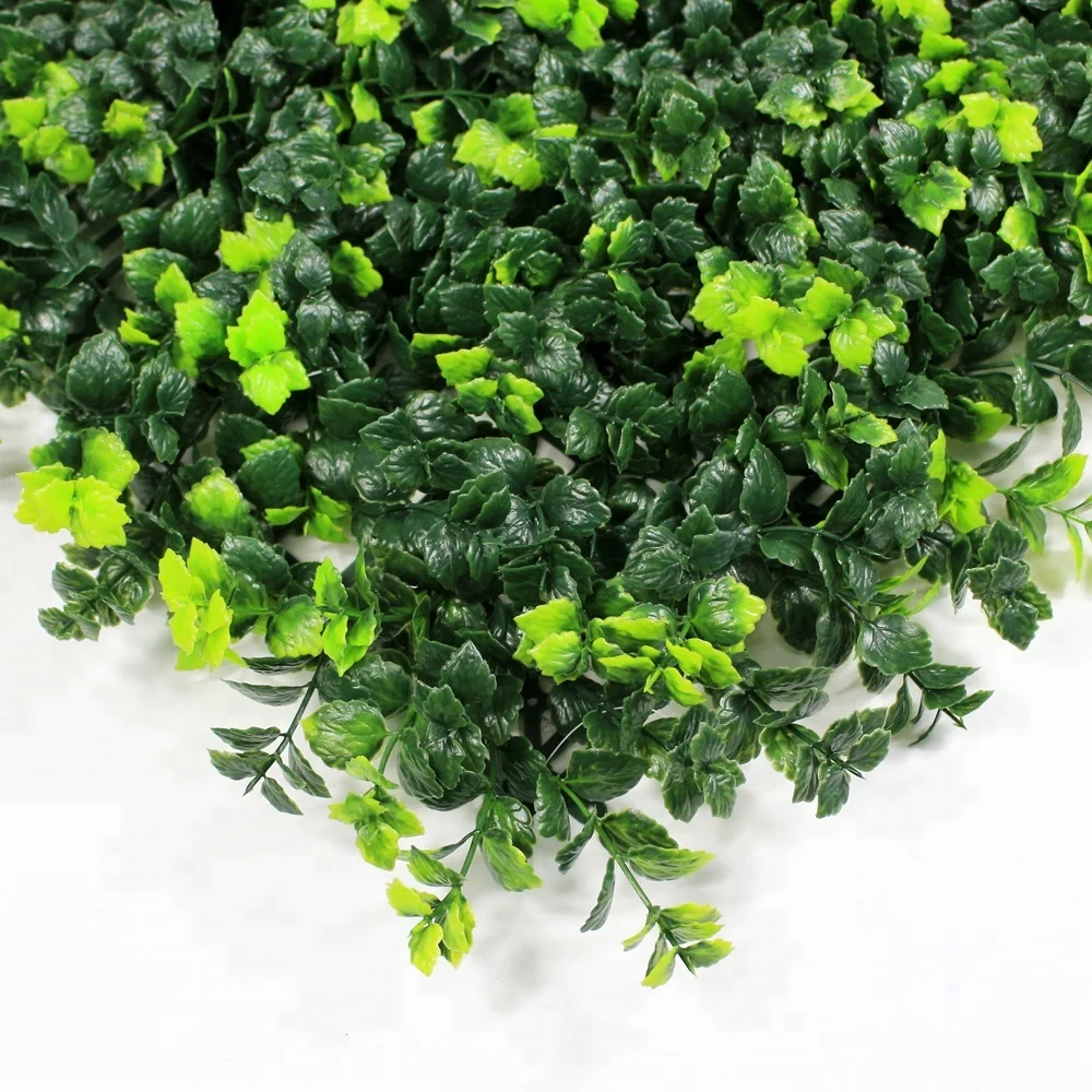 

50x50cm12pcs/ctn indoor outdoor artificial greenery wall for shops decoration, Green