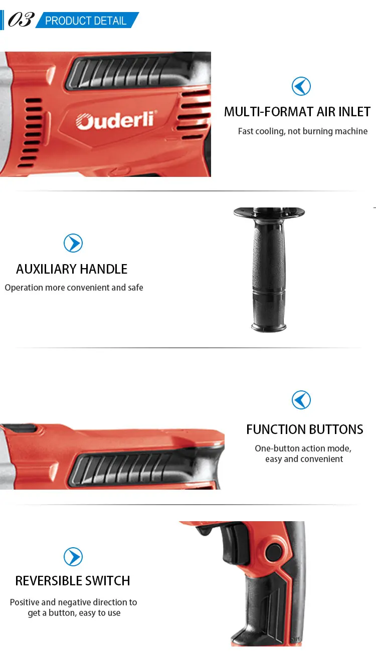 Ouderli power tools 13mm electric 710W Impact Drill MT814