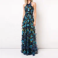 

Green floral dresses fancy embroidered handmade floral off shoulder bodycon long maxi dresses