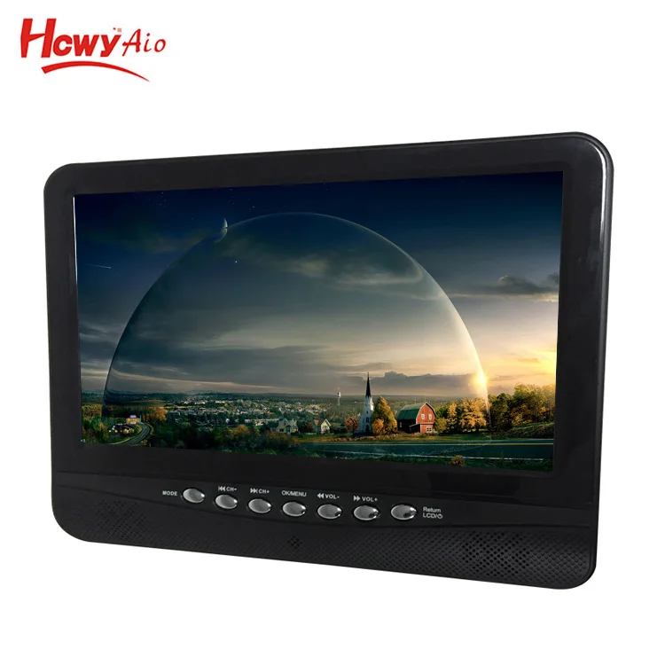 Source 7 inch 9 inch Portable Mini TV Player Analog TV Digital LCD