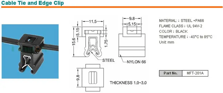 Cable Tie and Edge Clip