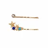 Fashion casting stars shiny glass hair clip for women and girls