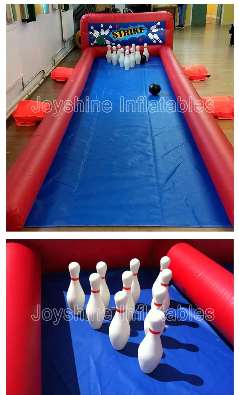 Outdoor Interactive Sports Bowling Set Bubble Ball Games Single Lane Equipment Cheap Inflatable Human Bowling Game