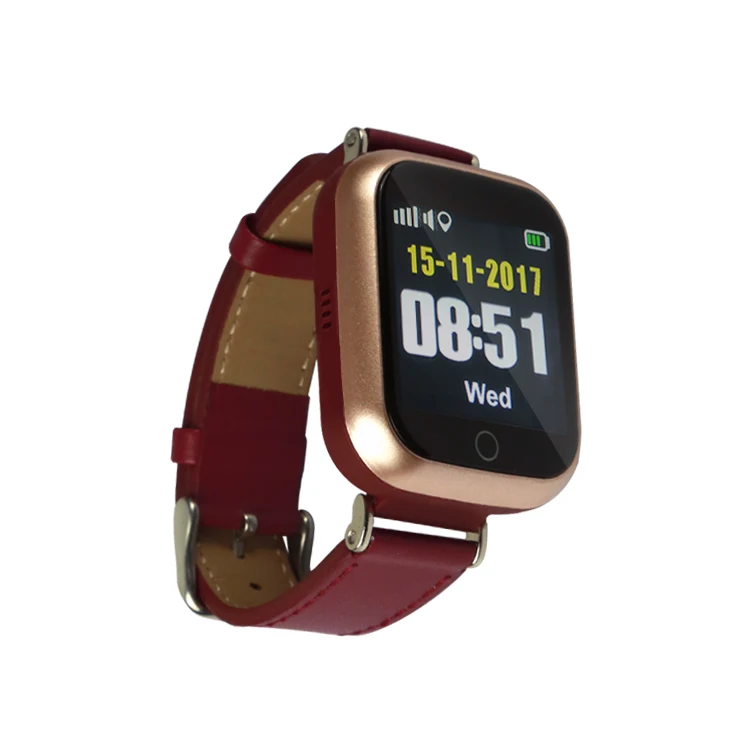

2019 Elderly SOS Watch Fall Down Alarm V82S GPS Smart Watch, Maroon & brown;accept oem
