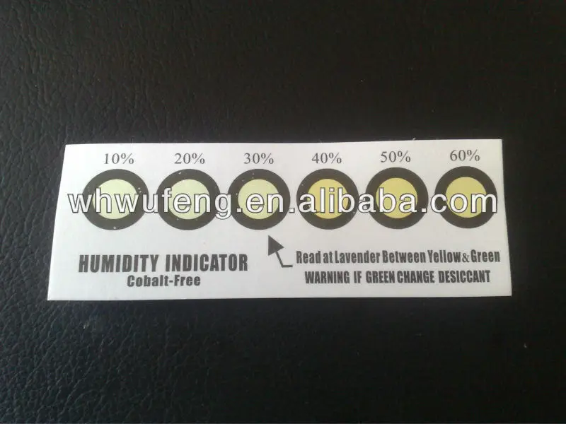 Industrial Dry Packing Moisture Indicator Label Humidity Indicator Card