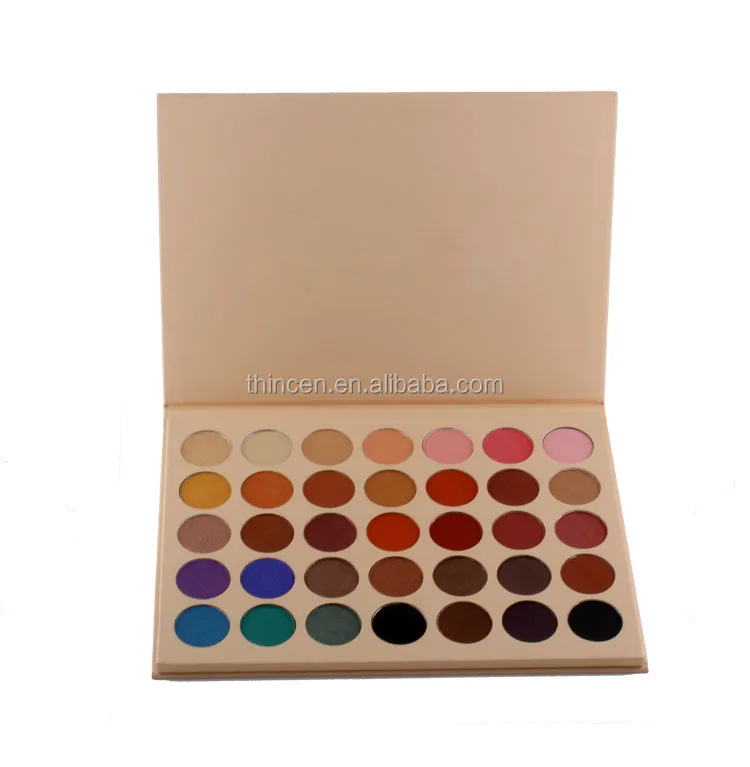 35 Color Custom Shiny Makeup Waterproof Pigment Oem Eyeshadow Palette