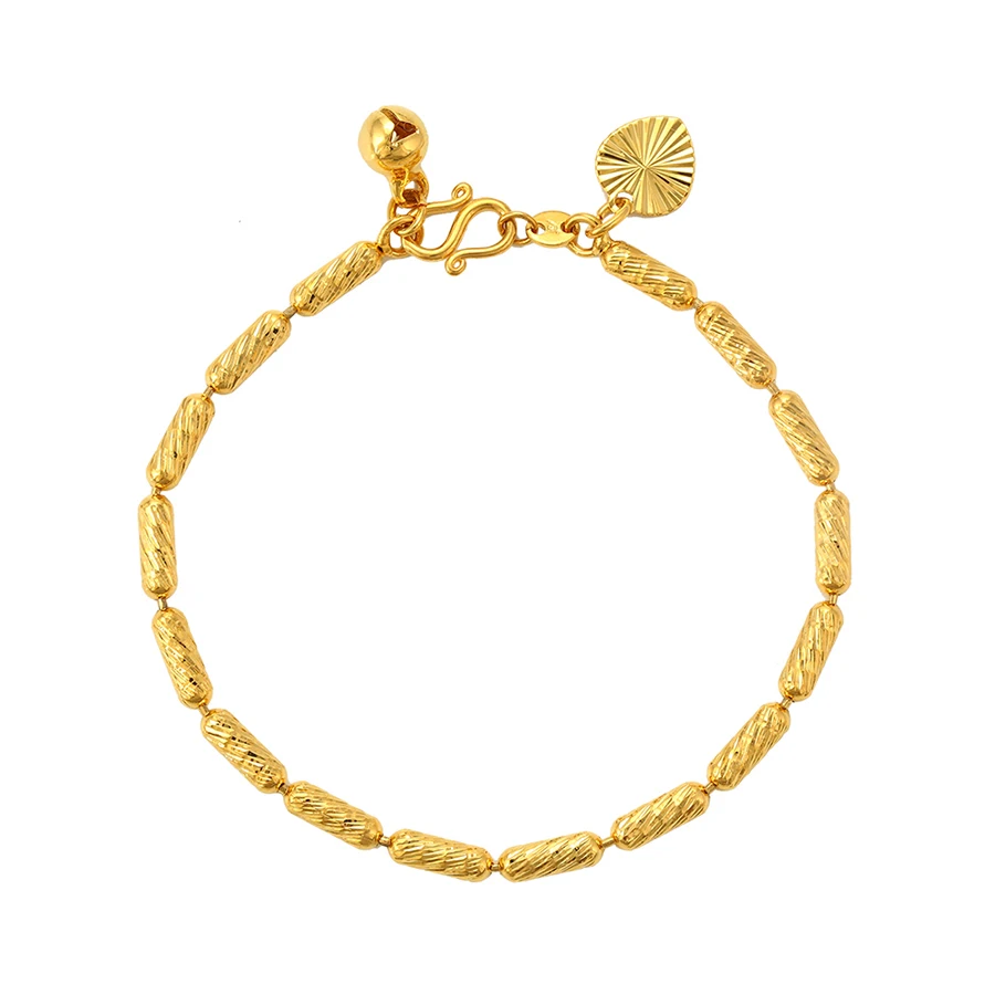 

75219 xuping personalized clasp competitive price simple style 24k gold plated chain bracelet