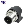X Coding M12 4Pin Right Angle Male Panel Mount Circular Connector