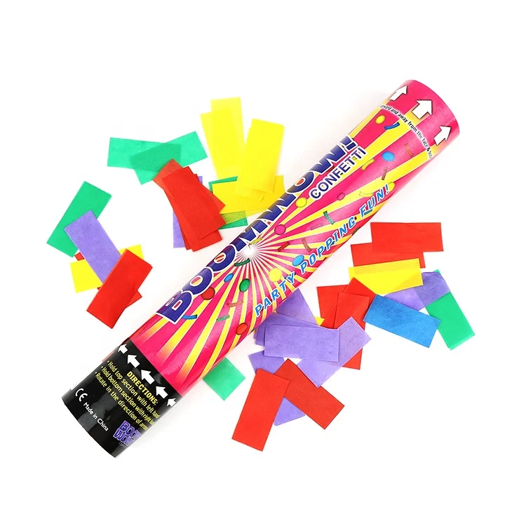 
Boomwow factory cheap price customize wedding party favor 80cm handheld compressed air confetti cannon 