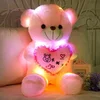 Creative Light Up LED Teddy Bear Toy/ Plush led bear Toy Colorful Glowing /Teddy Bear Christmas Gift Valentine's Day present