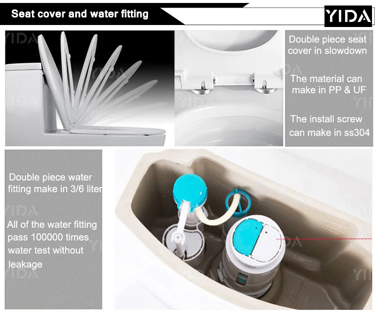 Ceramic Vortex Double Siphonic Flush Sanitary Ware Bathroom One Piece