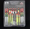 1 set (15Pcs) Vertical Buoy Fishing Float Set Plastic Fishing Tool Wholesale Fishing Floats