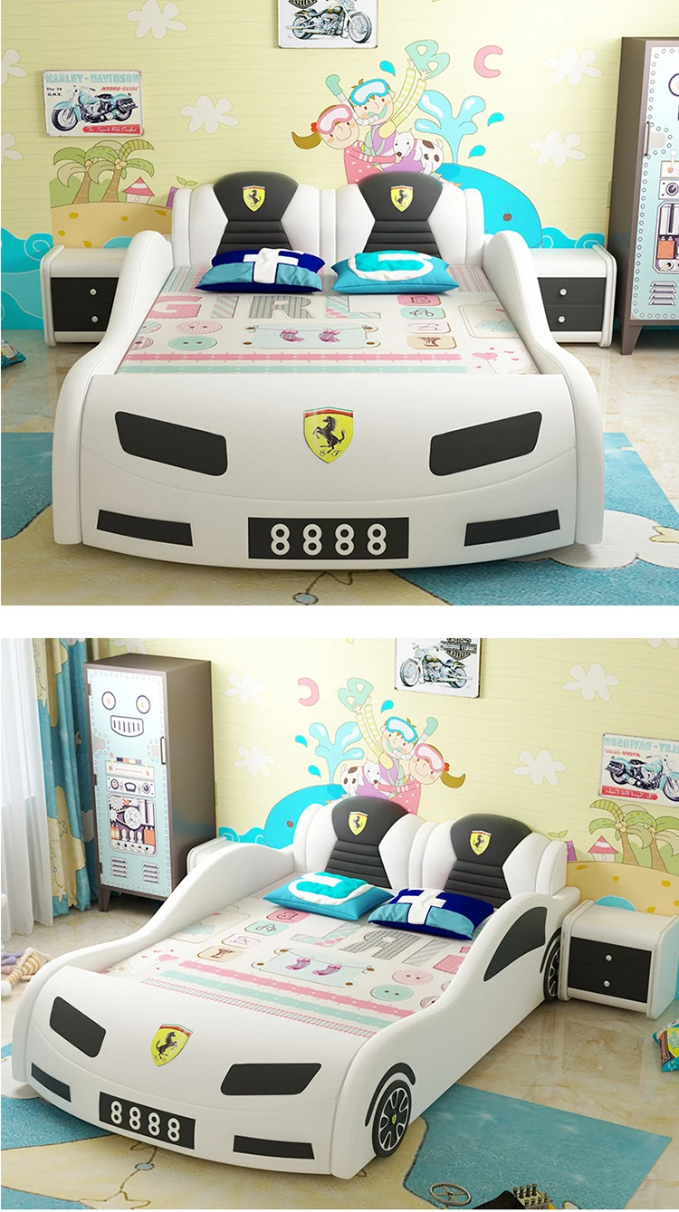 girl race car bed