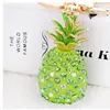 2016 New design rhinestone pineapple key ring chain keyring keychains