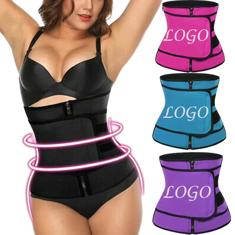 

Feelingirl Dropship Custom Logo Neoprene 4 Color Sweat Women Waist Trainer Corset For Loss Weight
