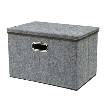 large canvas storage boxes with lids