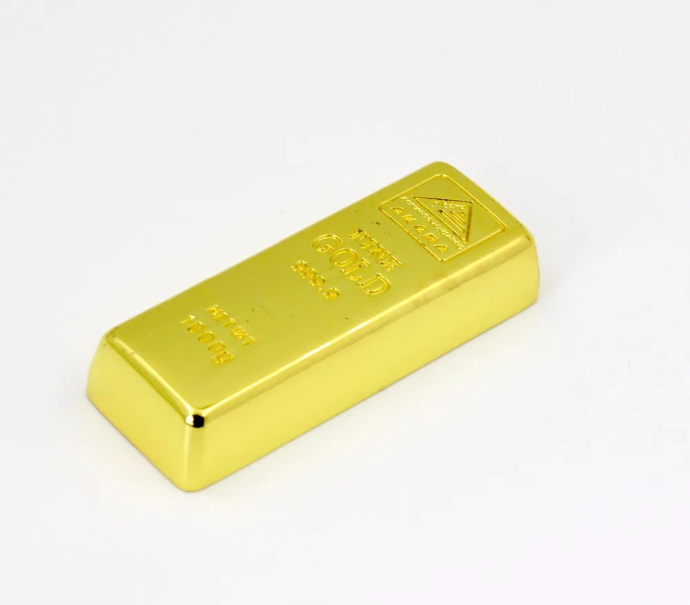 Promotional Gift Unique Design Golden Bar USB Flash Drive Stick 16GB 32GB 64GB - ANKUX.COM