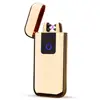 MLT215 Finger Touch Sensor Led Windproof Cigarette Arc Lighter Producing Usb Electric Lighter With Battery Power Status Display