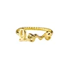 Wholesale Fashion Jewelry Love Monogram Love Midi Finger Ring For Women