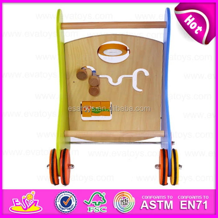 Rolling New Model Wooden Baby Walker,Baby Products Walking Trolley Toy