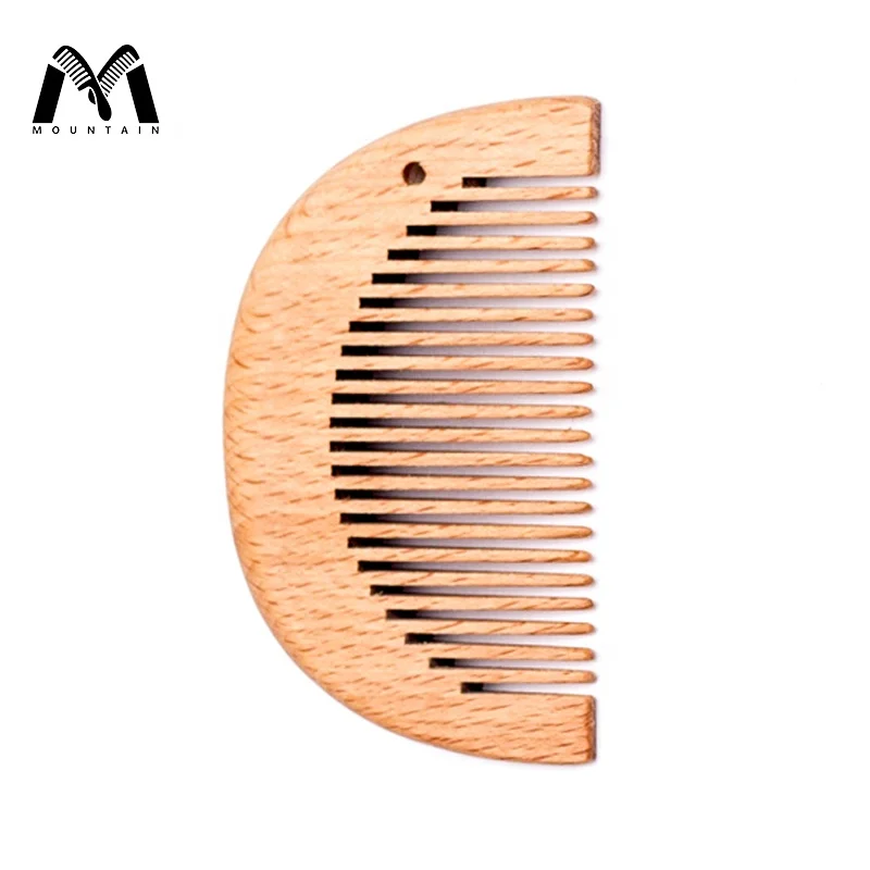 

Wholesale Custom Professional Portable Logo Beech Wood Comb Wooden Beard Brush