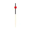 3.5 inch bamboo red beaded picks