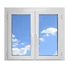 New design housing swing glass UPVC window used with invisible mosquito net