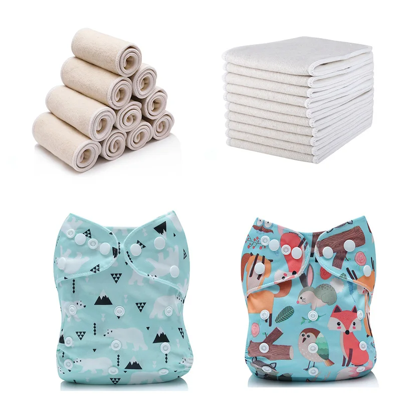 

Fashion waterproof reusable washable cloth diaper with charcoal bamboo liner, Pure color or printed or customized