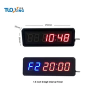 

1.5 inch 6 digits LED indoor finger ring clock wall crossfit clock