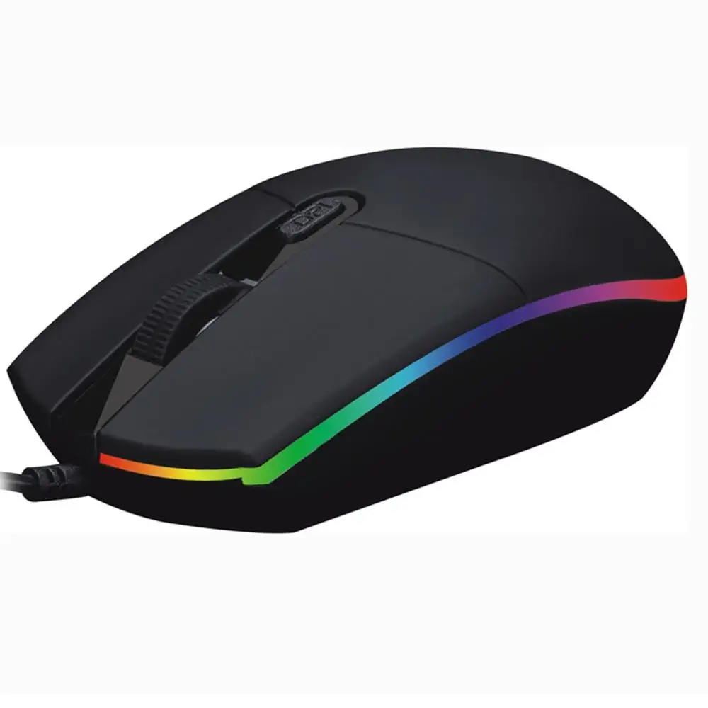 

Wired Mouse for Small Quantity Order,USB Connection Optical Mouse Logitech with RGB Led Light, Black