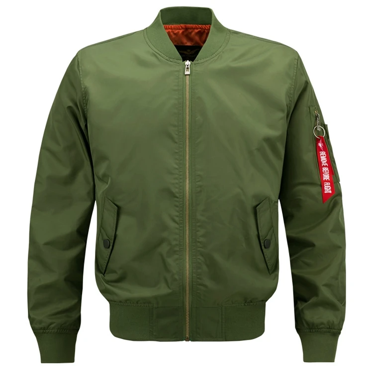 Men's ruched wholesale nylon bomber jacket for good quality