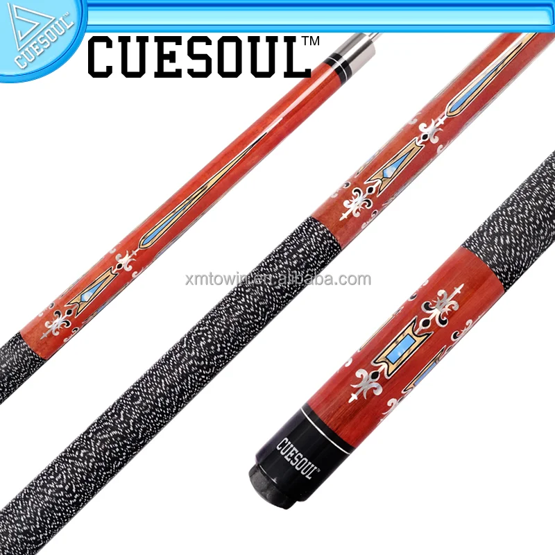 

CUESOUL Best Selling Maple Shaft 1/2 Jointed Quick Release Pool Cues with Decal