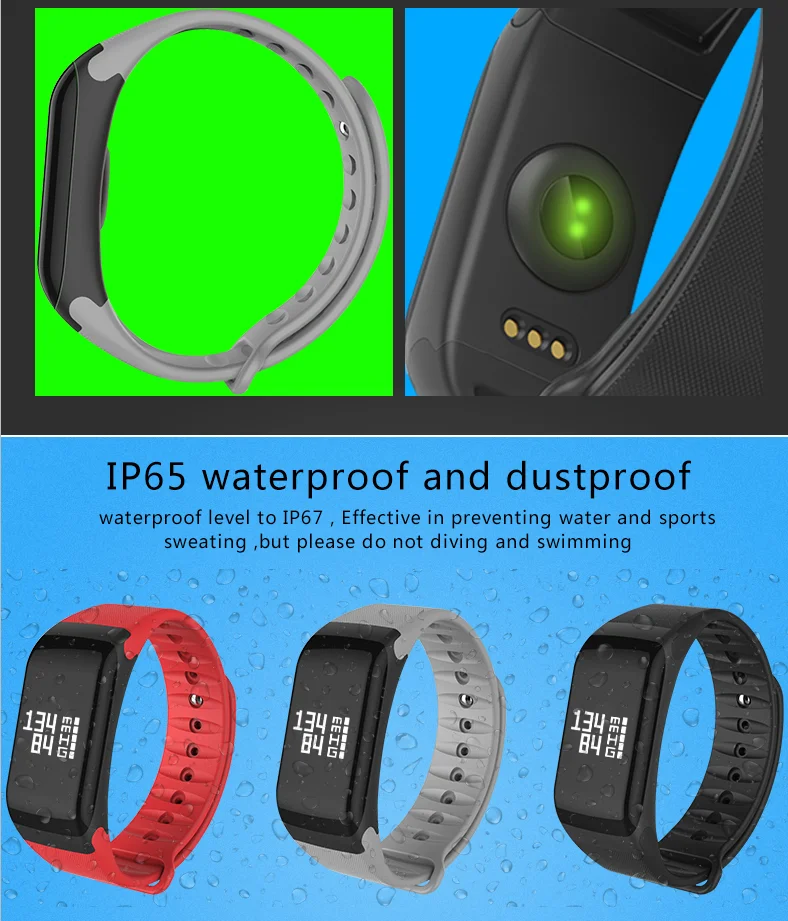 Outdoor Ce Rohs Smart Bracelet Health Monitoring Wristband Japanese