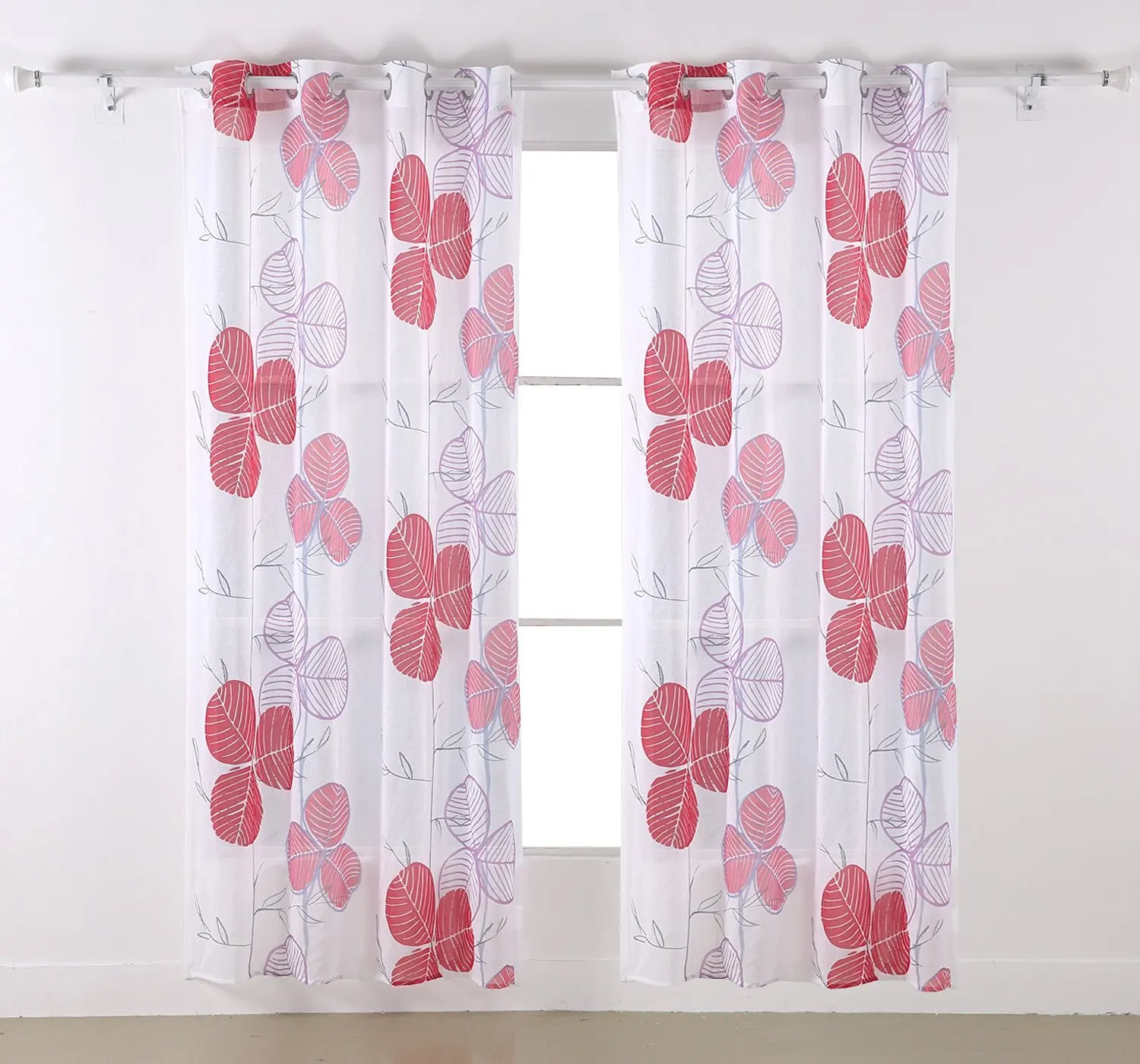 Buy Deconovo Sheer Linen Curtains Sheer Floral Curtains Clover