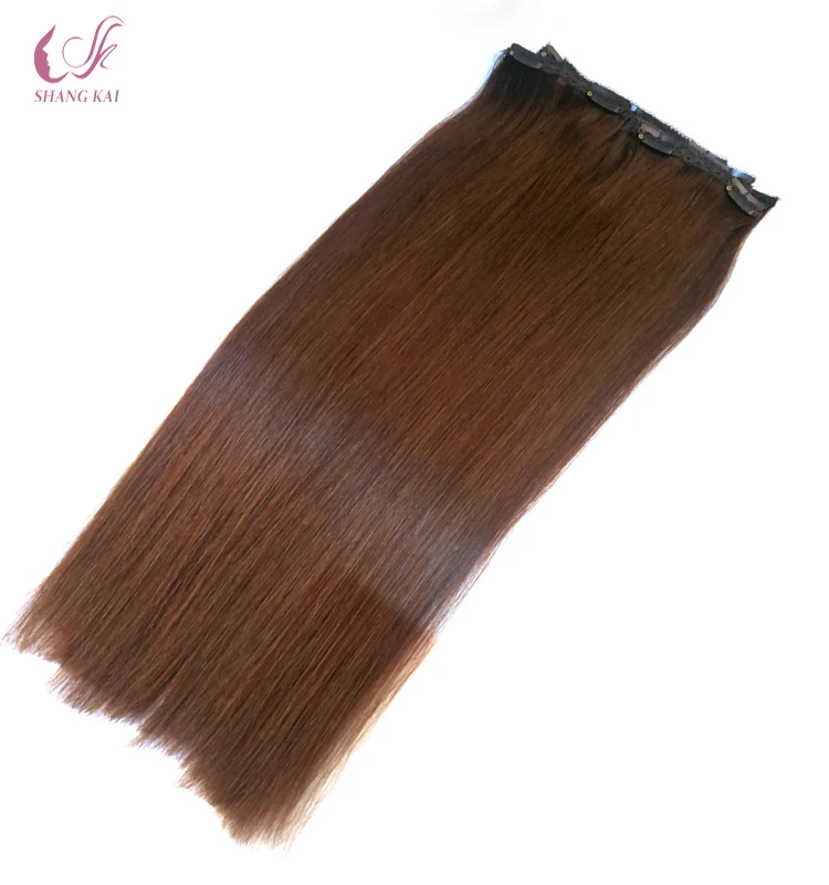 

Factory double drawn 18 120g & 20" 160g clip in human remy hair extensions