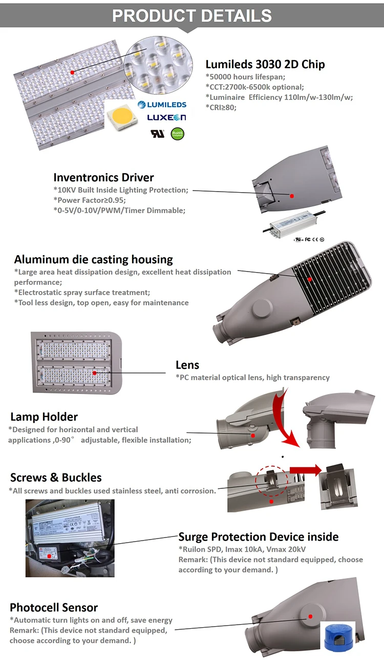 China manufacturer new design best price outdoor ip65 140w led street lamp light for sale