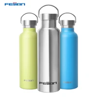 

FEIJIAN Classic Water Bottles 750ml 18/8 Stainless Steel Layer Vacuum Insulated Leak Proof Thermos for Outdoors Climbing