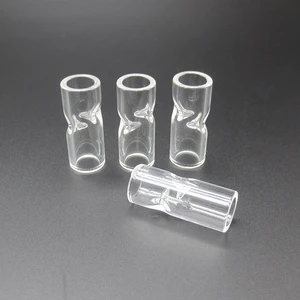 Image of Custom Logo Clear Glass Filter Tips Blunt Tip Rolling Paper Tip