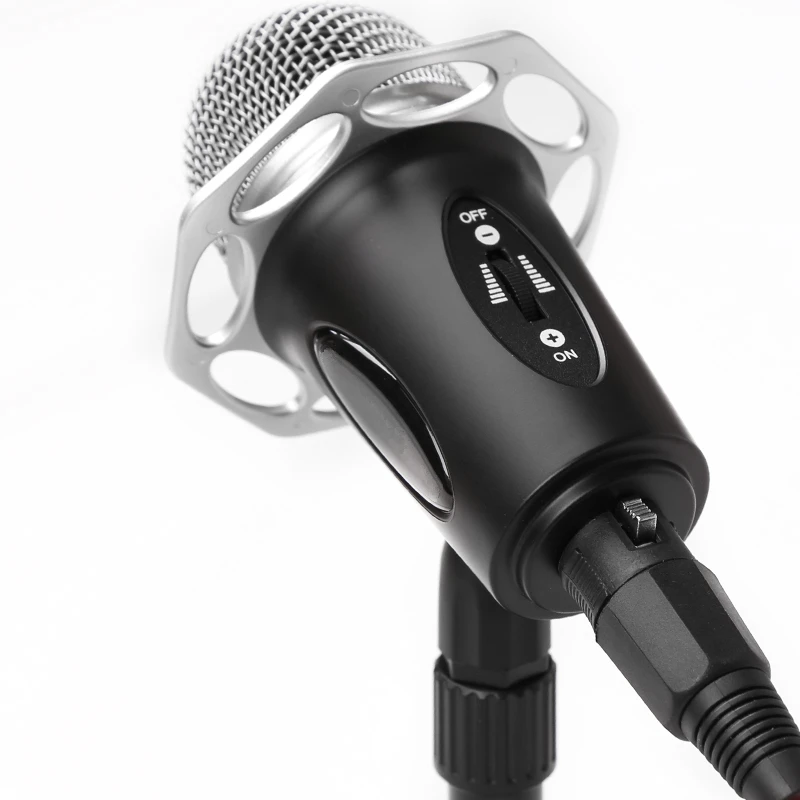 SONCM Y20 Retro Microphone for PC Computer Tripod Desktop Condenser Microphone with Volume Control and Detachable Wire