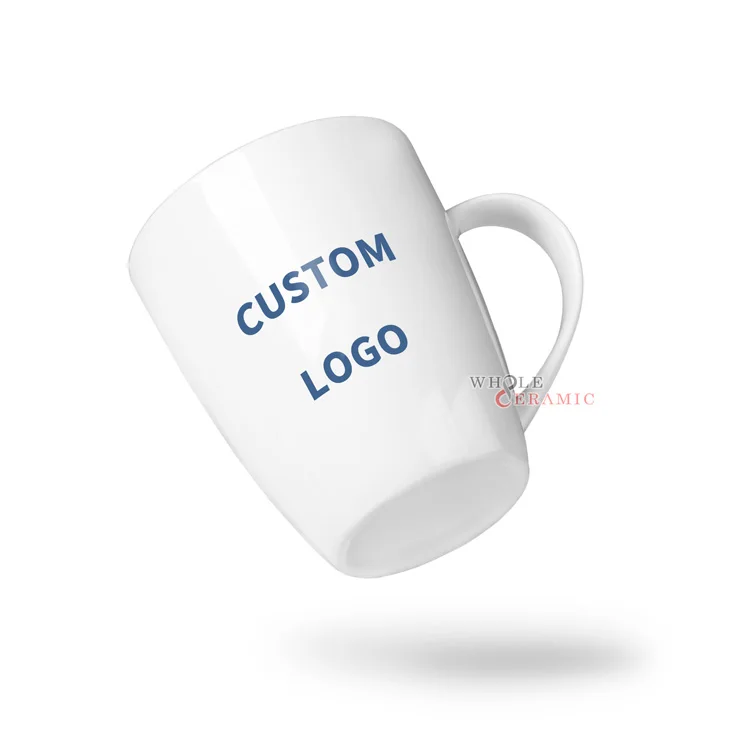 

Good Quality Promotional Ceramic Mug Custom Logo Decal Print New Bone China 8oz 11oz 12oz 16oz Porcelain Coffee Mug Small MOQ, White/customized